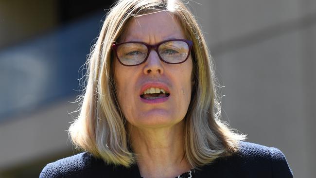 NSW Chief Health Officer Dr Kerry Chant provides an update on COVID-19 on Wednesday. Picture: AAP