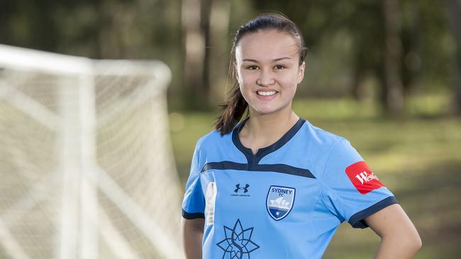 Sydney FC player Amy Sayer has passed up on celebrating to prepare for the start of the W-League season. Pic: Troy Snook.