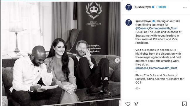 harry and meghan working royals on social