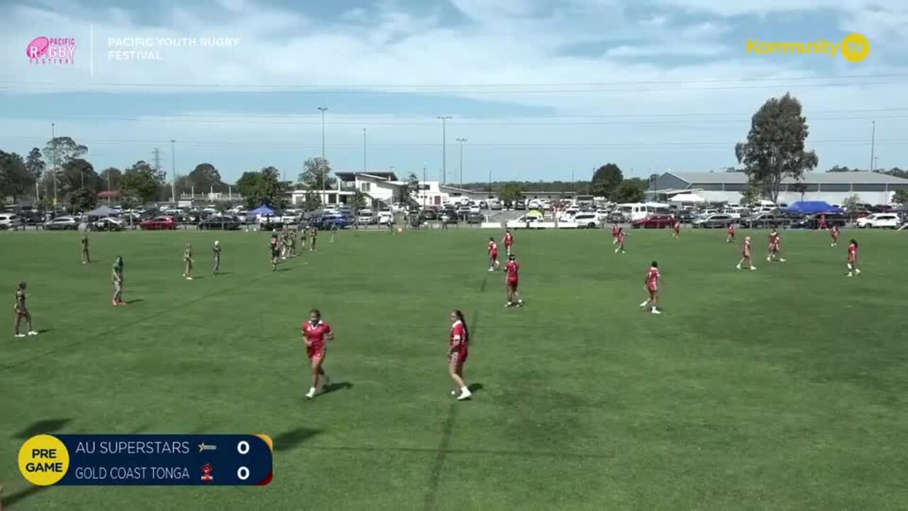 Replay: AU Superstars v Gold Coast Tonga (U14 girls) - 2024 Pacific Youth Rugby Festival Day 1