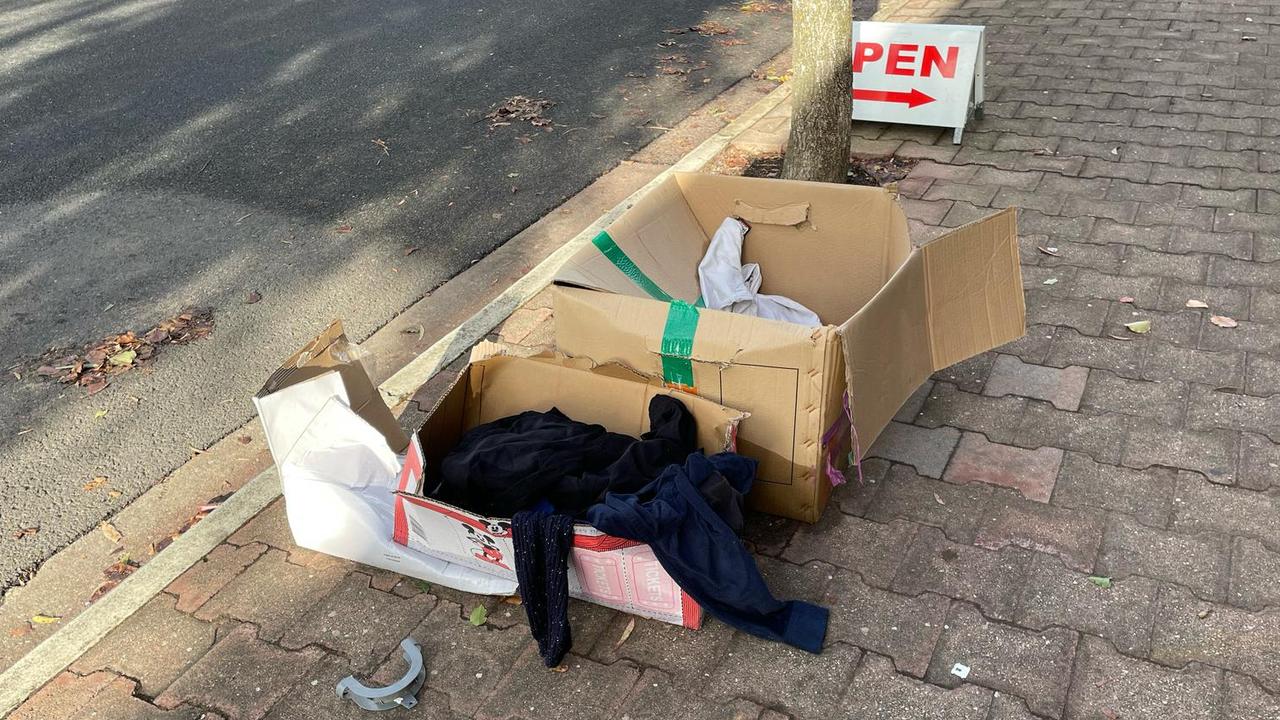 Rubbish dumped at the Second Chances Op Shop at Sturt. Picture: Supplied
