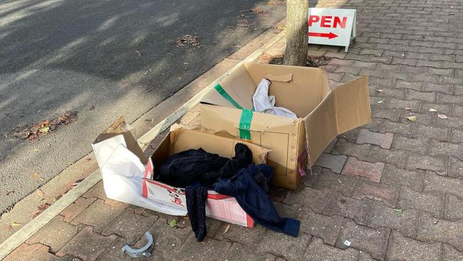 Rubbish dumped at the Second Chances Op Shop at Sturt. Picture: Supplied