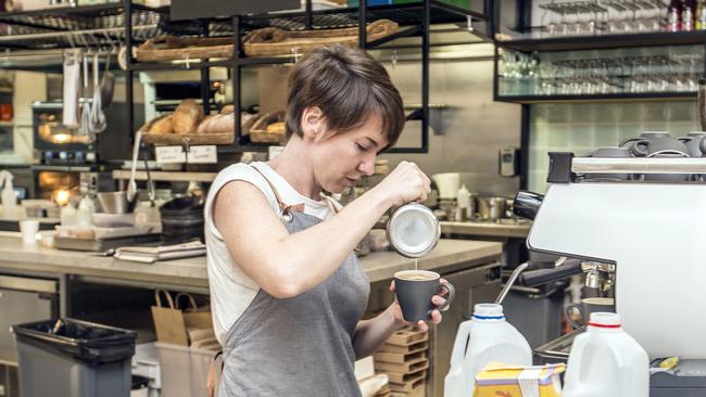 Main Ridge Harvest Cafe serves Little Rebel coffee. Picture: Sarah Matray.