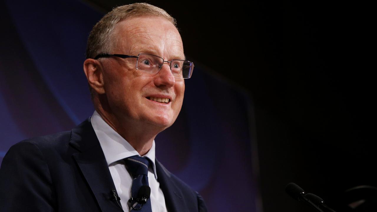 Philip Lowe, Governor of the Reserve Bank of Australia, addresses the National Press Club in Sydney on Wednesday. Picture: Getty Images