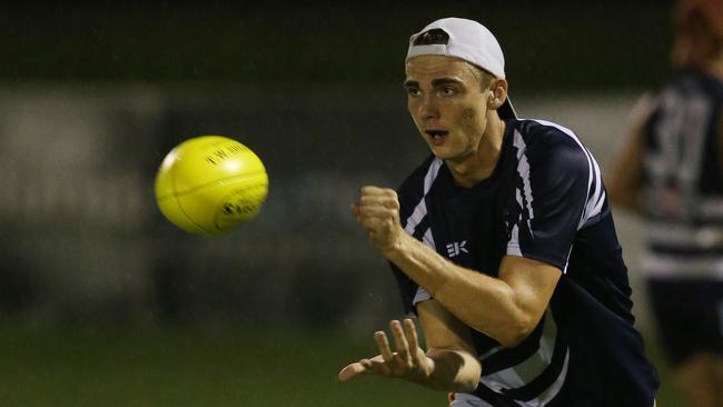 Kaleb Baines at Broadbeach Cats senior men's training. Picture: Glenn Hampson