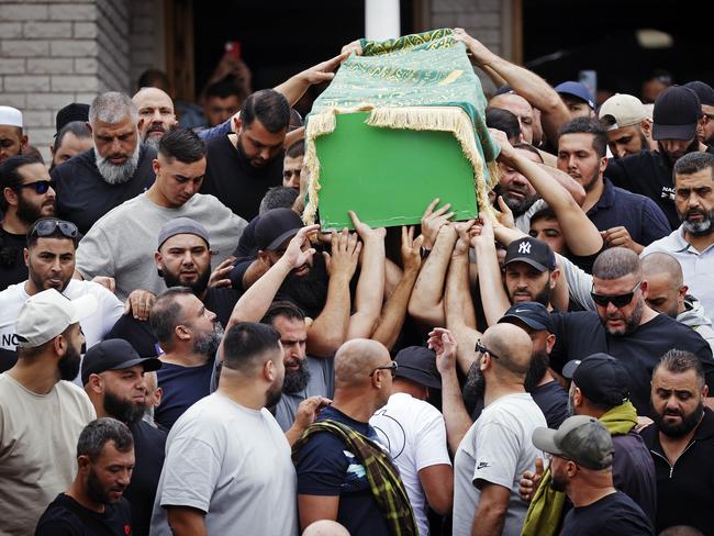 Taha Sabbagh’s funeral at Lakemba Mosque. Picture: Sam Ruttyn