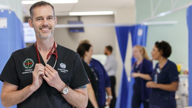 Dr Andy Ratchford at the Northern Beaches Hospital in Frenchs Forest. Picture: Tim Pascoe.