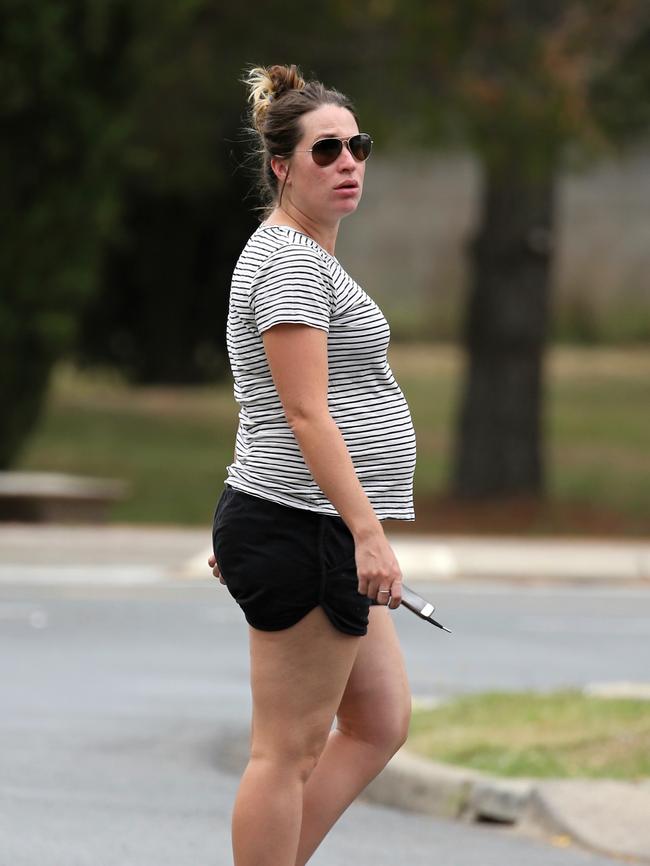 A pregnant Vikki Campion pictured in Canberra. Picture John Grainger