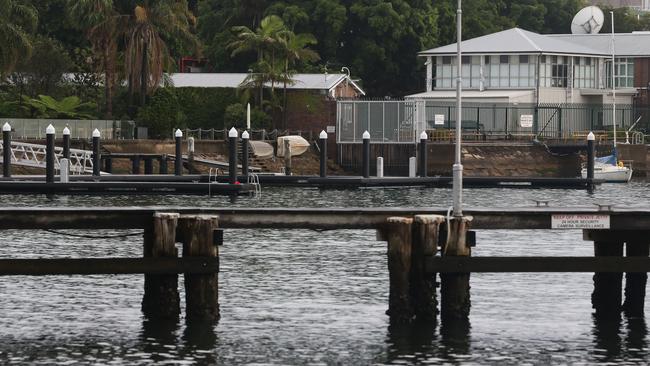 A view of the Wharf where a woman was attacked by a bull shark in Elizabeth Bay in Sydneys east. Picture: NCA NewsWire / Gaye Gerard