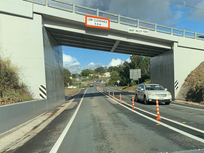 The $2.9m rebuild of the Normanby Overpass at Gympie completed a head of schedule.