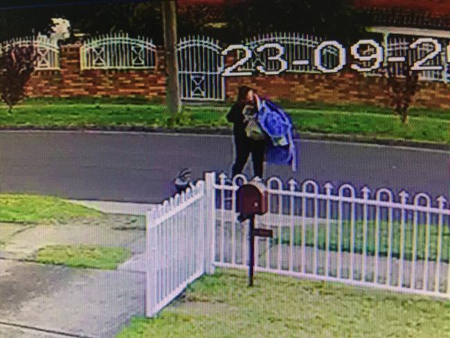 CCTV of a woman who stole a dog from a Doonside home on Sunday. Picture: Supplied