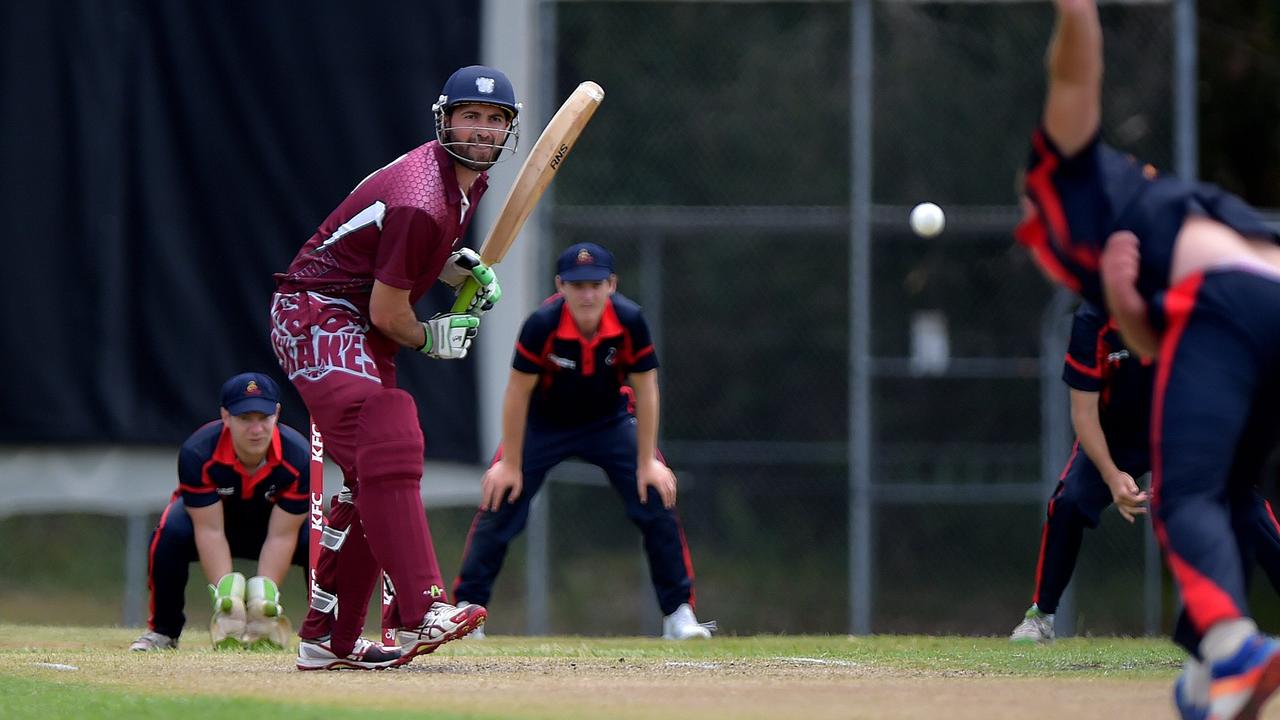 Caboolture batsman Glen Batticciotto won’t play in the one-day final due to injury. Picture: Warren Lynam