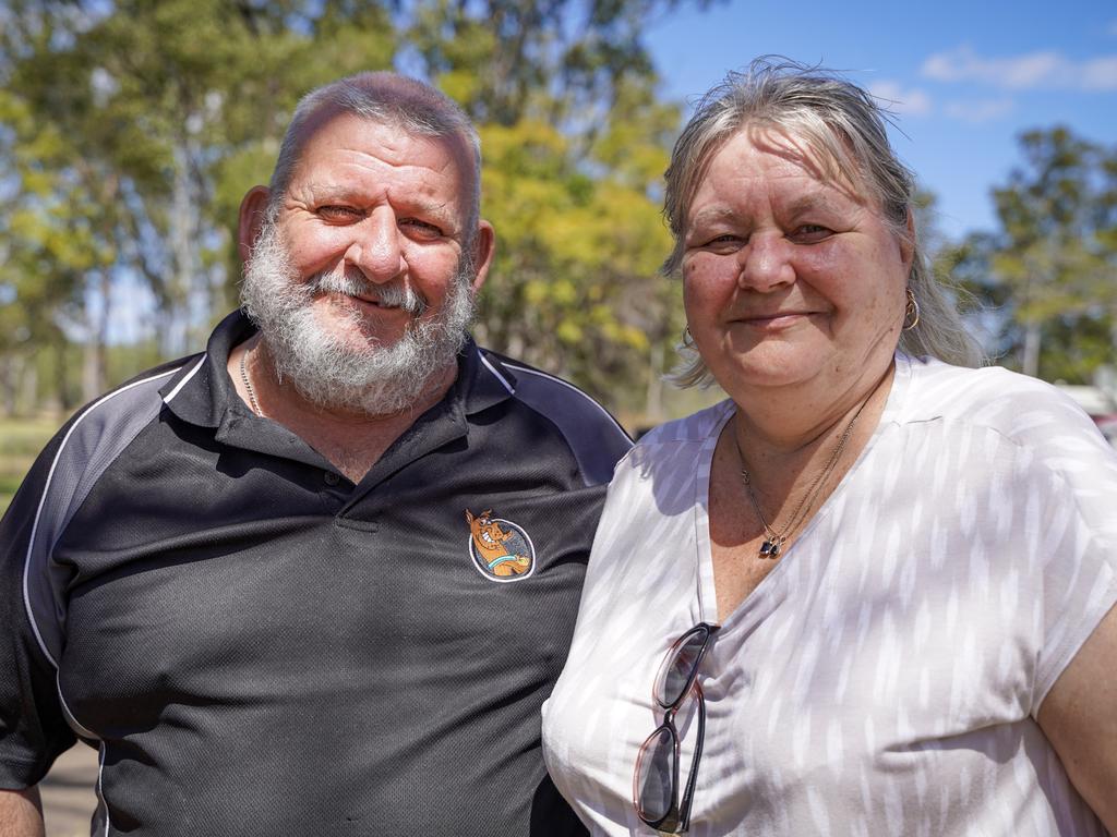 Joe Ahern with wife Anne Ahern, both of Dysart, at the 40th birthday celebrations of Coppabella State School. Picture: Heidi Petith