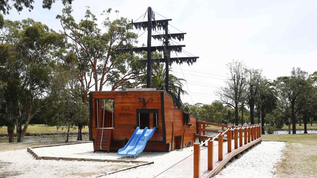 Riverside Park’s pirate ship. Picture: Paul Loughnan