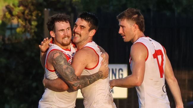 Waratah did what they could to get Jayden Magro the leading goal kicker award. Picture: Celina Whan / AFLNTMedia.