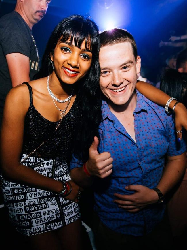 Cameron Twiss, with friend Purnima Flanagan. Pictures: Supplied