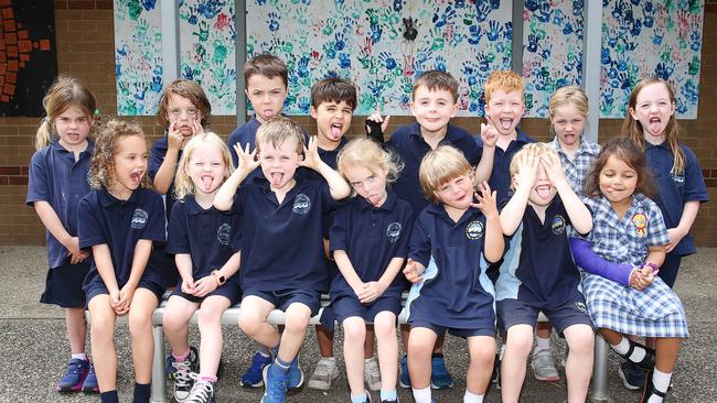 Barwon Heads PS Preps. Prep B Back row: Ida Cihlds, Harry Kerr, Leo Ackland, Theo Bowly, Liam Blake, Harrison Desbrowe-Annear, Milla Ryan and Leni Kibbis. Front row: Goldie Osewald, Alice Pigott, Freddie Elder, Frankie Harris, Freddie Hand, Gus Allender and Lily Bedogni. Picture: Alan Barber