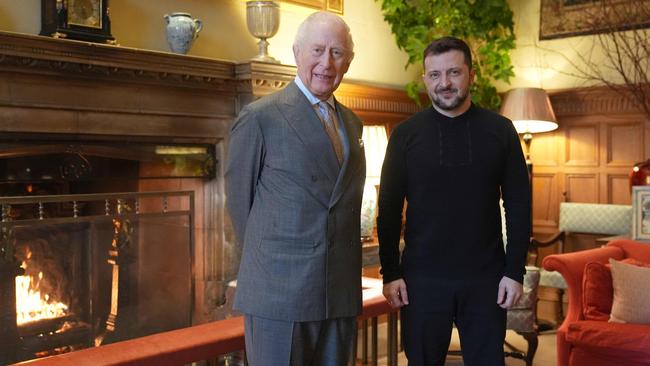 Mr Trump was reportedly left in a ‘strop’ after the King invited Ukrainian president Volodymyr Zelensky to his Sandringham estate for tea. Picture: Joe Giddens/Pool/AFP