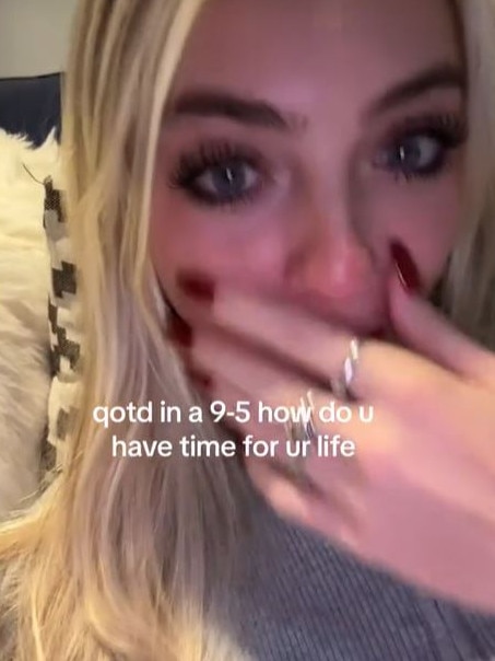 Brielle has revealed she finds 9-5 life hard. Picture: TikTok/brielleybelly123