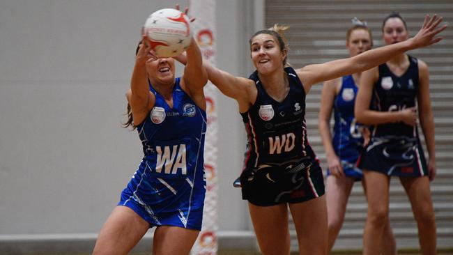 South Adelaide defeated Metro Jets in a strong final round performance in the Netball SA Premier League on Friday. Picture: Netball SA