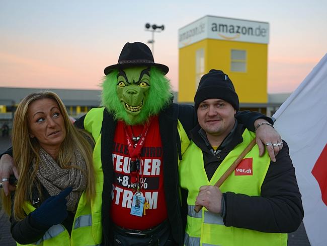 Amazon warehouse employees on strike in Germany over work conditions.