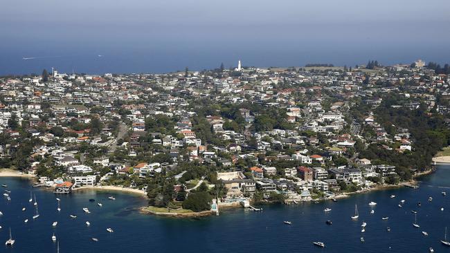 An aerial shot of Sydney’s exclusive Vaucluse in the eastern suburbs. Picture: John Appleyard