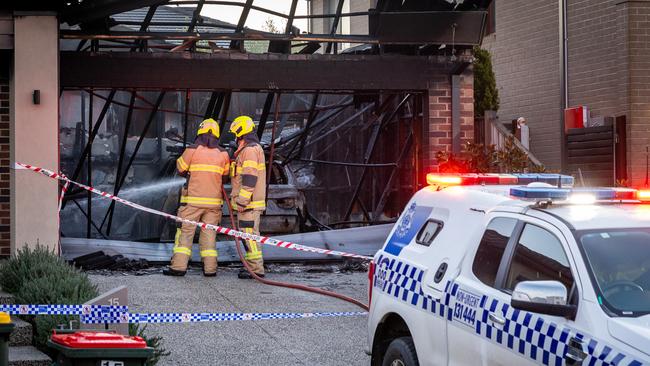 Fire Rescue Victoria confirmed extensive damage was caused to the property. Picture: NewsWire/Jake Nowakowski