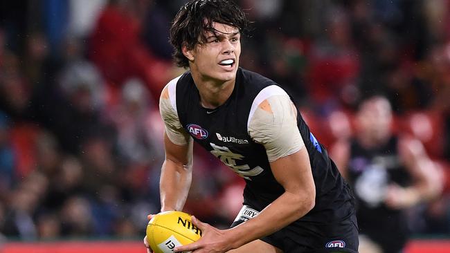 The development of young Blues like Jack Silvagni will be key to Carlton’s future. Picture: AAP