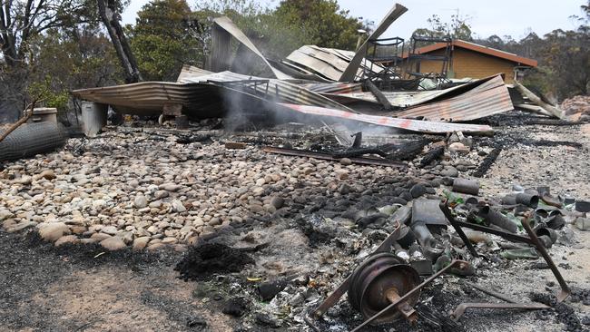 Property damage at a Sarsfield residence in East Gippsland. Picture: AAP