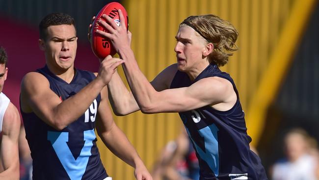 Will Sutherland playing for Vic Metro in the under-18 national championships. Picture: Stephen Harman