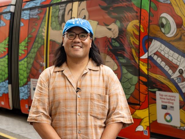 Artist Andrew Yee who is behind the Lunar New Year dragon design on Sydney's CBD light rail. Photo: Supplied