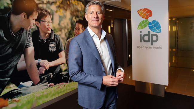 IDP Australia chief Andrew Barkla picked up $38m in pay last year, including share sales. Picture: Aaron Francis