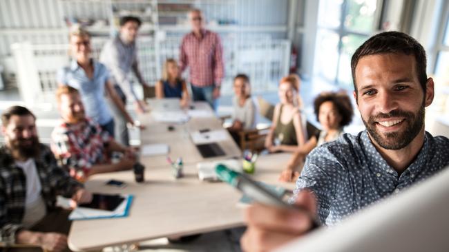 Australia is in third place for workplace happiness and engagement in a global survey. Picture: iStock