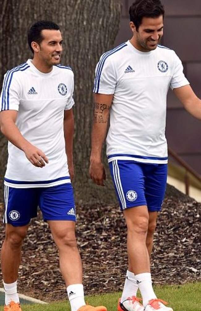 Pedro and Cesc Fabregas.