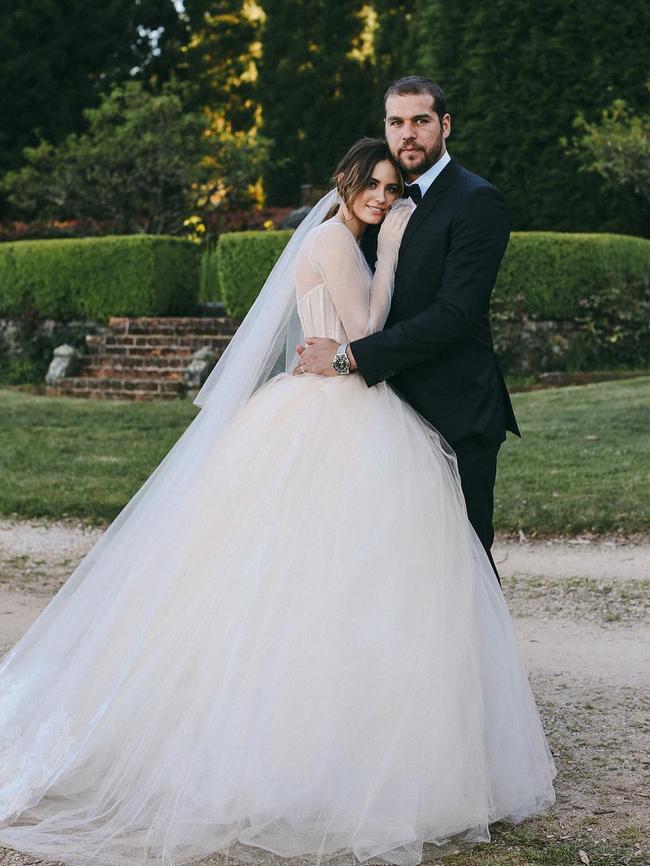 Jesinta Franklin with her husband Lance “Buddy” Franklin on their wedding. (Picture: Supplied)