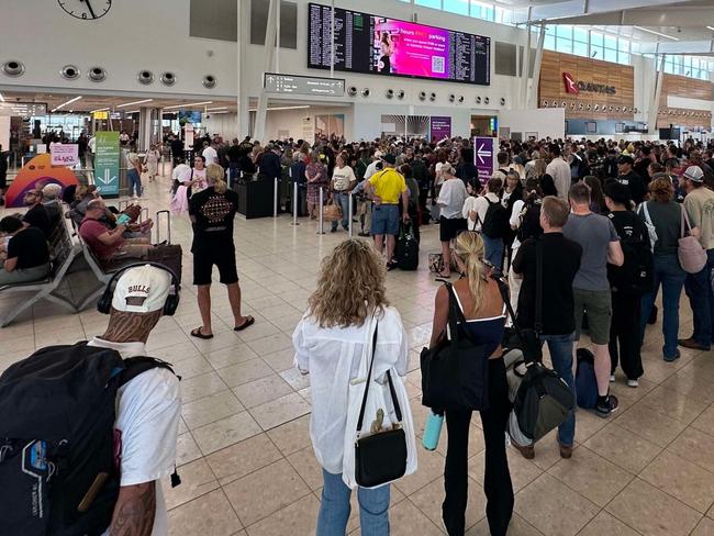 Security breach at the Adelaide Airport, apparently someone has run through screening . Picture: Supplied