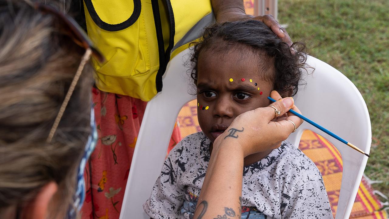 Zayden Dhamarrandji at the Charles Darwin University Darwin NAIDOC Family Fun Day at University Pirates Rugby Union Oval, Casuarina. Picture: Pema Tamang Pakhrin