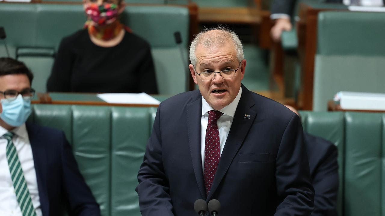 Prime Minister Scott Morrison during Question Time on Wednesday. Picture: Gary Ramage/NCA NewsWire