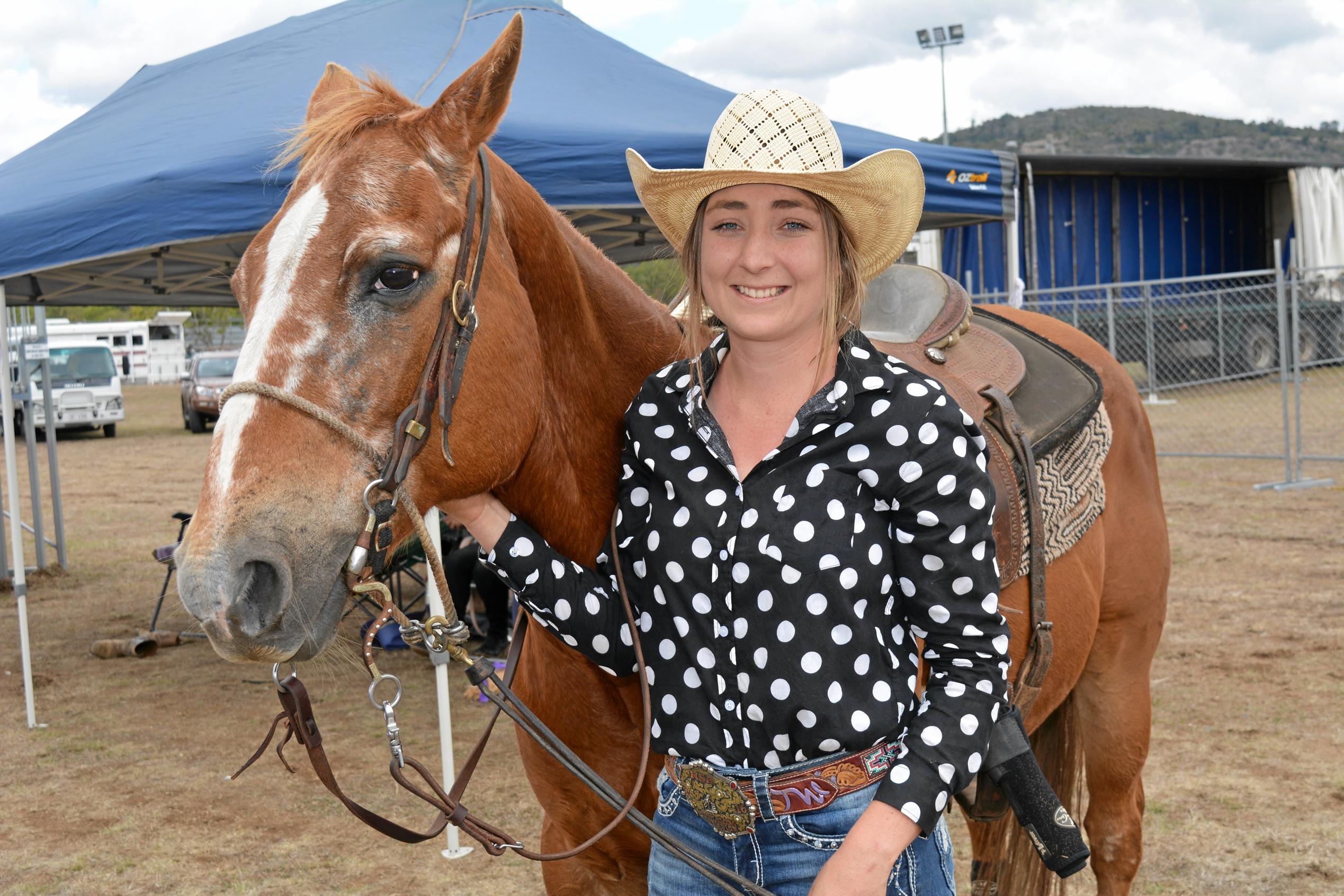 Lowood rodeo, Tammy Woodall. Picture: Meg Bolton