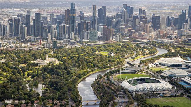 Ms Slack-Smith and Mr Simpson own properties in Melbourne (above), Sydney and New Zealand. Picture: Jason Edwards