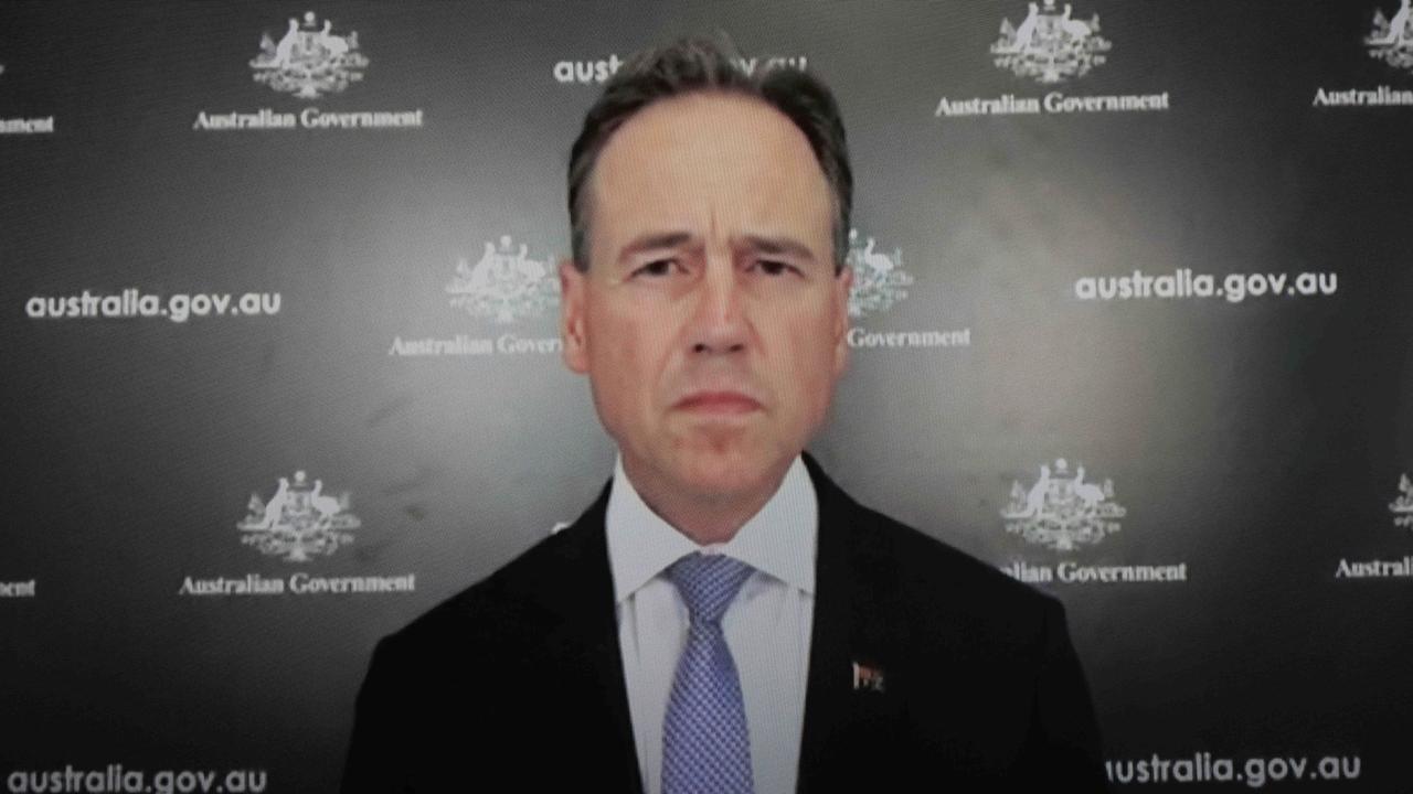 Greg Hunt has pushed back responsibility on self-reporting to the states. Picture: NCA NewsWire / Gary Ramage