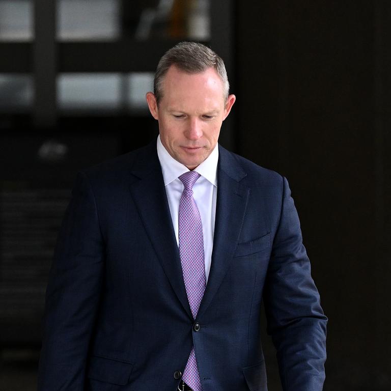 Queensland Energy Minister Mick de Brenni outside the Federal Court in Brisbane earlier this month. Picture: Dan Peled