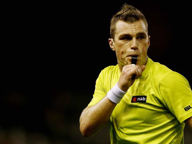 NAB Challenge Match Hawthorn v St Kilda Umpire Leigh Fisher Picture:Wayne Ludbey