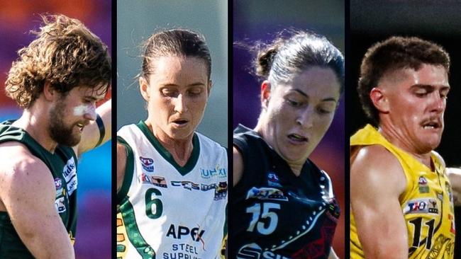 NTFL interstaters list 2024-25: Connor West, Eilish Grundon, Ellie Kellock, Sean Hunter.