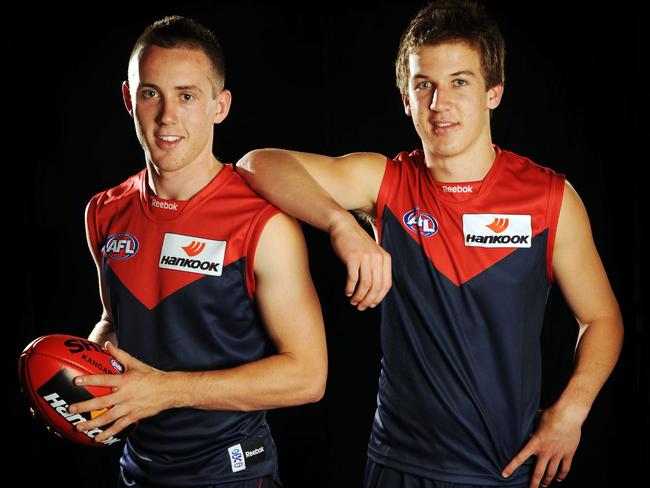 Melbourne had high hopes for its top two picks in 2009, Tom Scully (left) and Jack Trengove.