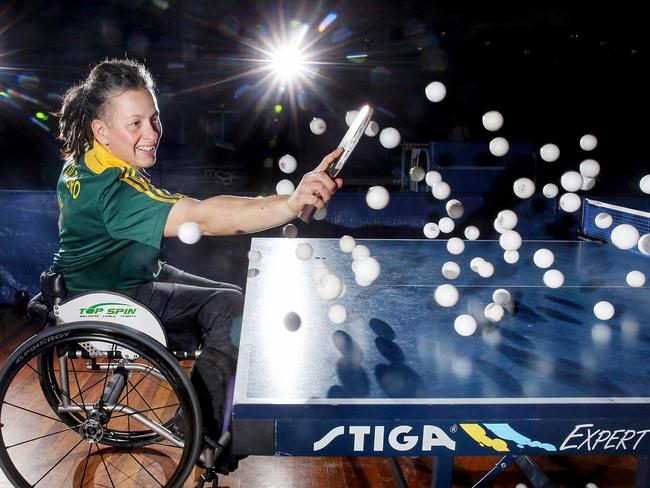 Paralympian Daniela Di Toro is off to another Paralympic games but this time she will be representing Australia in table tennis. 18th August 2016. Picture: Colleen Petch.