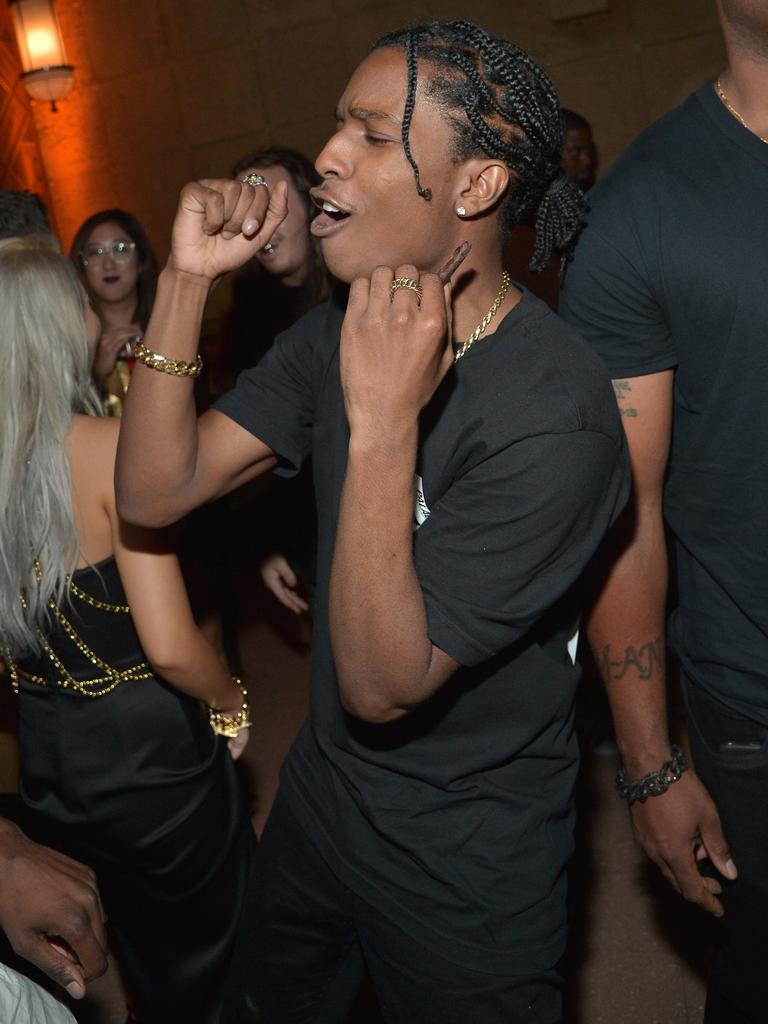 ASAP Rocky attends the Jeremy Scott and Adidas Originals 2015 VMA’s after party at Union Station in Los Angeles. Picture: Getty