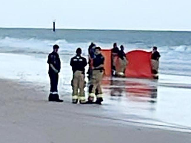 Shark attack on Woorim Beach, Bribie Island. Photo - John Wadey