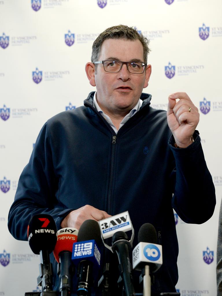 Luke Sayers calls Victorian Premier Danielle Andrews a friend. Picture: NCA NewsWire / Andrew Henshaw