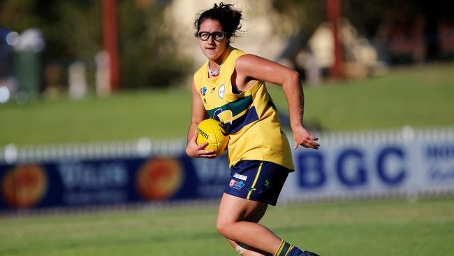 Former Woodville-West Torrens SANFLW player Teagan Usher has been dominating at SMOSH West Lakes. Picture: Supplied, SANFL